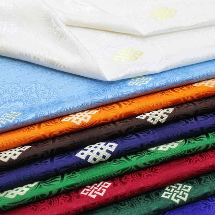 生地 中国風 民族衣装 舞台衣装 綿 ジャカード織り 織錦緞 秋冬 手芸用 装飾用 インテリアファブリック クッションカバー 枕カバー 衣装制作 白 緑 赤 青