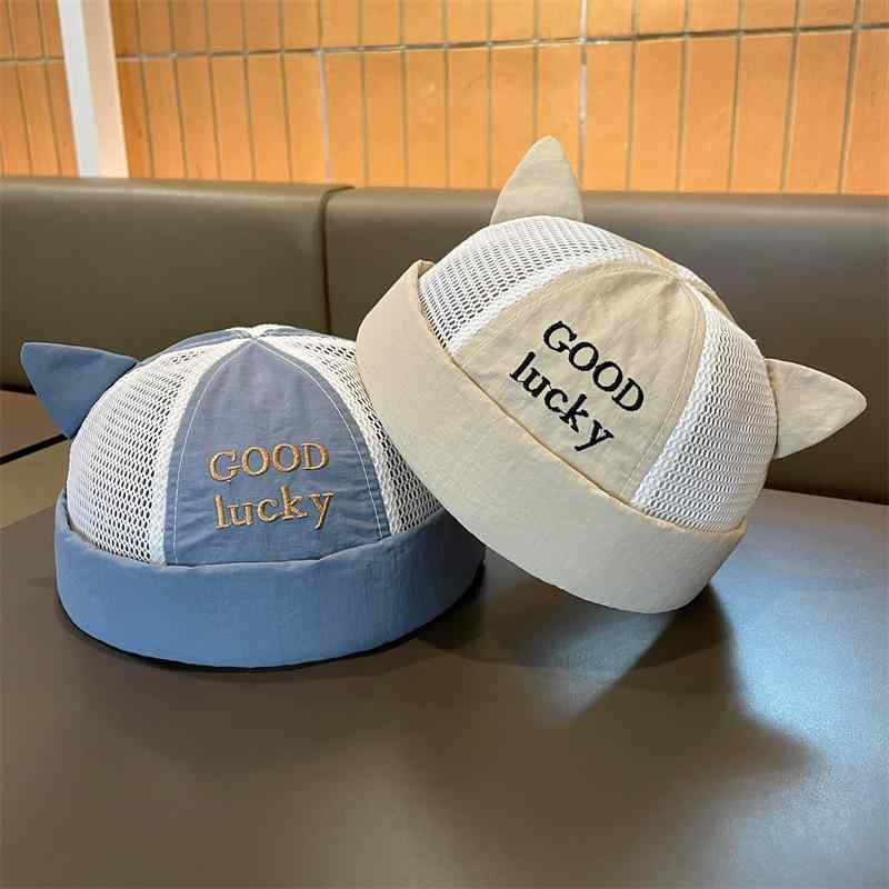 帽子 ベビー キッズ 男の子 女の子 速乾性 吸湿速乾 通気性 メッシュ ロールキャップ ワッチキャップ つばなし 日よけ 紫外線対策 夏用 アウトドア お出かけ ベージュ グリーン カーキ ブルー