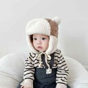 ベビー帽子 男の子 女の子 秋冬 かわいい 赤ちゃん 防寒 裏起毛 厚手 あったかい 耳あて付き フライトキャップ 飛行帽 綿 ふわふわ 通園 お出かけ