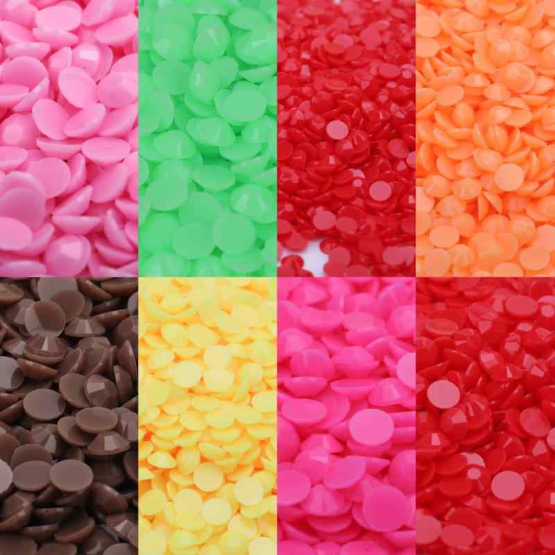 デコパーツ クマ型 樹脂製 ラインストーン ビジュー 平面 フラットバック スマホデコ ネイルアート 携帯デコ ソリッドカラー ゼリーカラー 多色展開 電気メッキ加工 かわいい