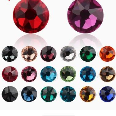 ラインストーン ラウンド フラットバック 5mm SS20 ガラス クリスタル 高品質 高級感 輝き 16面カット 8+8カット ゴールドベース カラフル 複数色 DIY ハンドメイド デコパーツ ネイル レジン アクセサリー 手芸 1440個