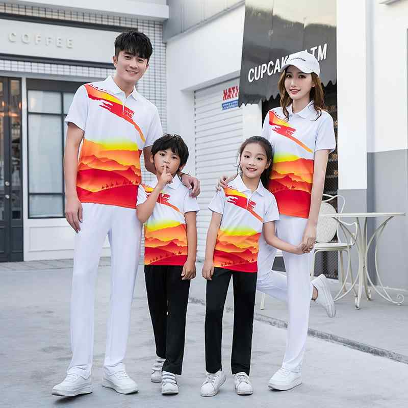 セットアップ 親子 ペア 半袖 ポロシャツ Tシャツ ストレート ロングパンツ スポーツ ランニング カジュアル ポリエステル 伸縮性 吸湿速乾 春夏 カラバリ豊富