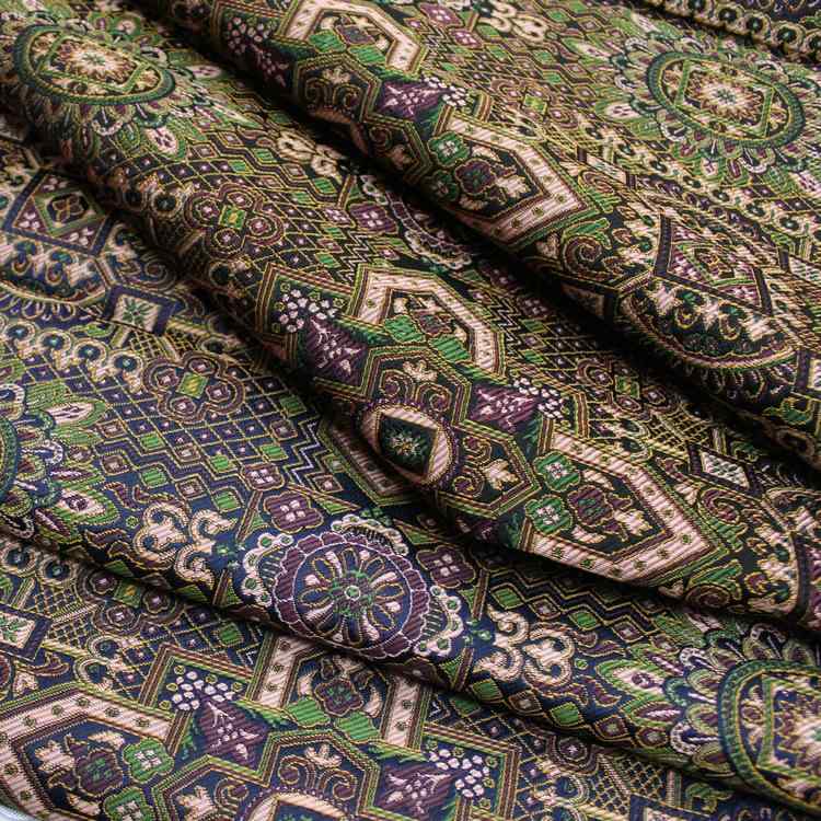 装飾生地 舞台衣装 民族衣装 クッションカバー用 手織り ジャガード織り 厚手 雲錦 ポリエステル 中国風 レトロ ブラック 秋冬