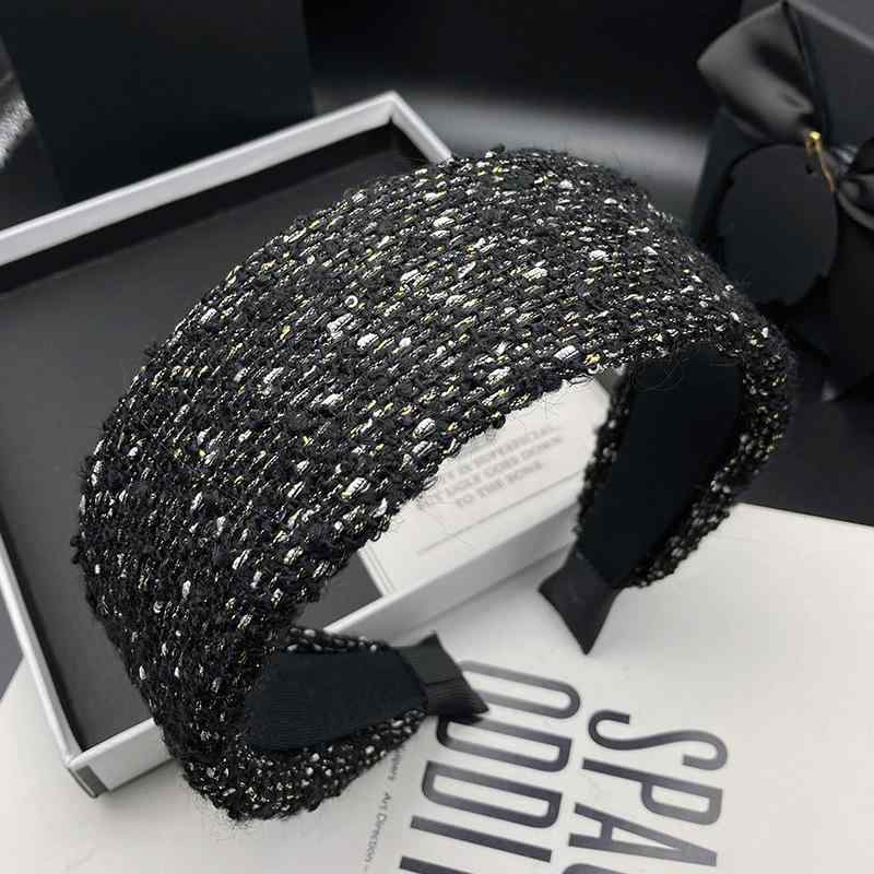 ヘアバンド レディース 秋冬 ニット 幅広 カチューシャ 髪飾り 髪留め 上品 エレガント ボリュームアッ..