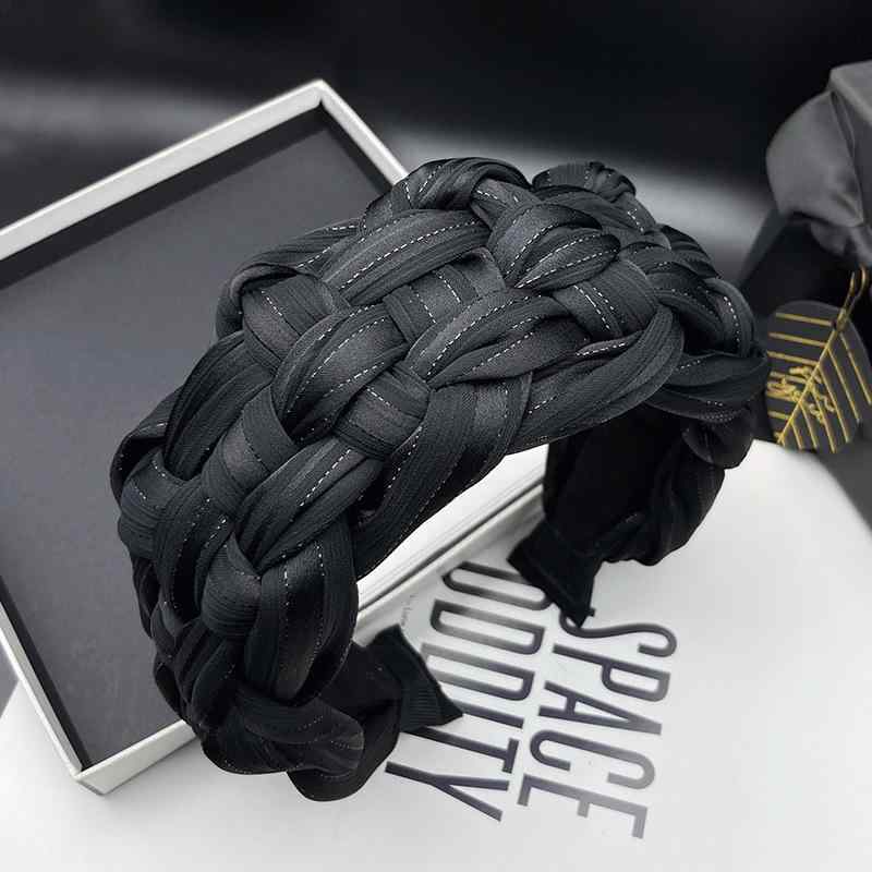 ヘアアクセサリー レディース 幅広 カチューシャ ヘアバンド ブラック 高級感 エレガント 上品 小顔効..