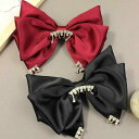 ヘアクリップ レディース フレンチレトロ リボン バレッタ 布製 サテン 上品 エレガント 高級感 手作り ブライダル まとめ髪 ハーフアップ 韓国ファッション...