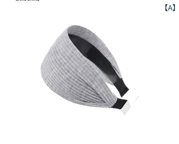 ヘアバンド レディース 韓国風 レトロ 幅広 ニット ハンドメイド 白髪隠し 前髪固定 滑り止め インスタ風 おしゃれ 普段使い ヘアアレンジ グレー ベージュ...