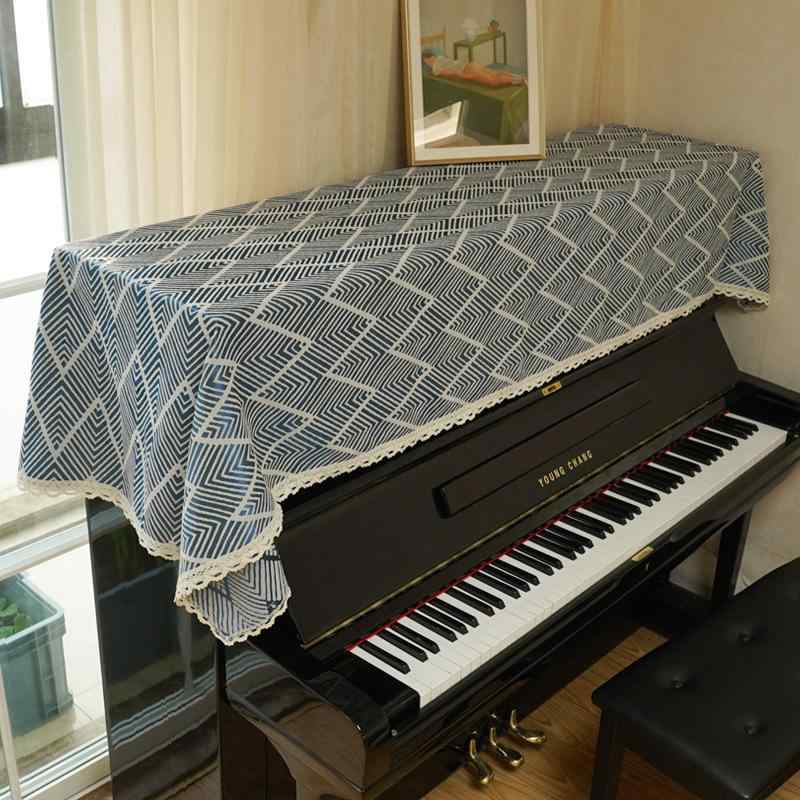 ・カテゴリ: 防塵カバー、ソファカバー、エアコンカバー・スタイル: シンプルモダン・素材: 布・柄: 和風波浪紋、レース・カラー展開: ブルー・サイズ展開: 90×210cm、138×210cm、80×100cm、80×120cm