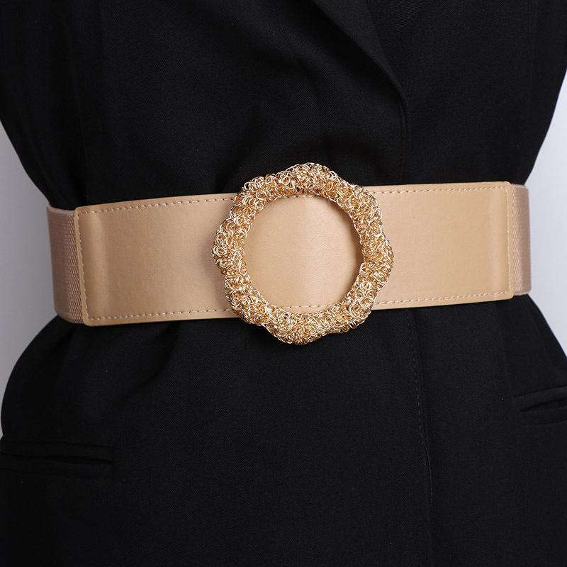 ウエストベルト レディース ワイド 幅広 PUレザー コルセット風 おしゃれ 万能 ワンピース セーター カ..