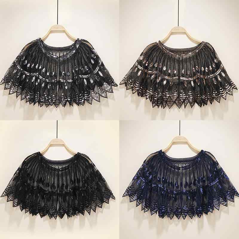 ショール レディース ボレロ スパンコール メッシュ ショート丈 羽織り 上品 エレガント フォーマルド..