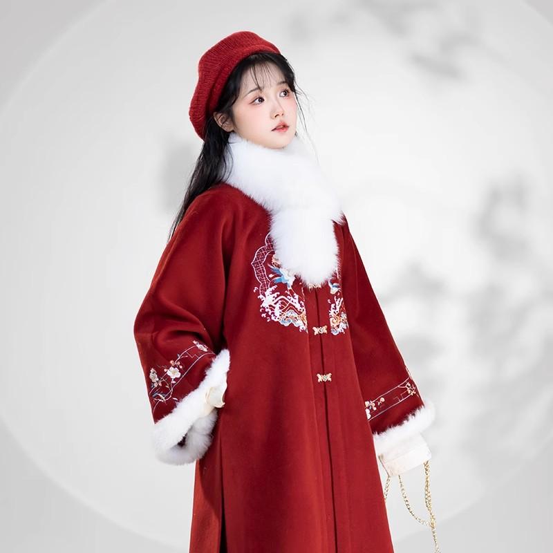 ネックウォーマー 秋冬 フェイクファー 漢服風 フォックス ラビットファー風 暖かい 厚手 ふわふわ 万..