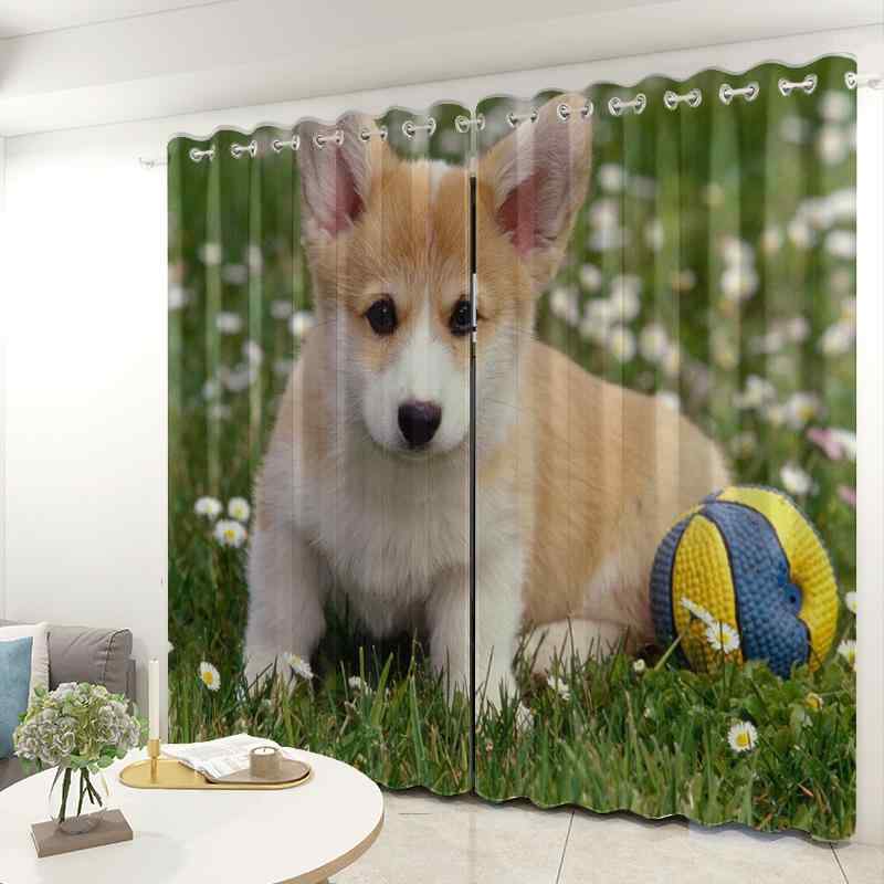 カーテン 遮光 遮熱 断熱 アニマル柄 動物模様 ポリエステル製 モダン シンプル 厚地 リビング 寝室 オ..