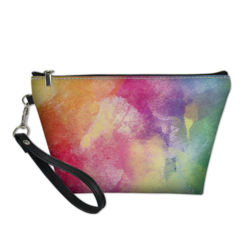 ポーチ レディース PUレザー 化粧ポーチ コスメポーチ メイクポーチ 洗面ポーチ トラベルポーチ 多機能 収納バッグ 小物入れ カラフル プリント柄 おしゃれ カジュアル シンプル 旅行用 普段使い