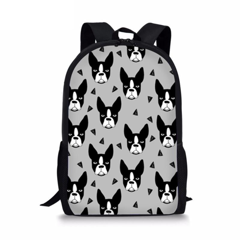 スクールリュック 小中学生 男女兼用 バックパック 大容量 かわいい カートゥーン アニマル柄 犬モチー..