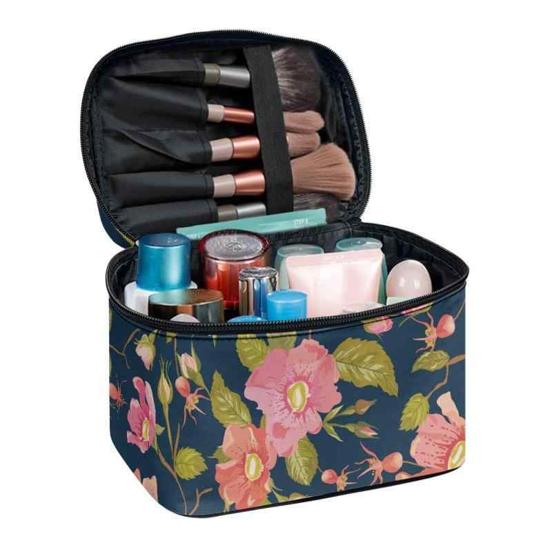 化粧ポーチ レディース 大容量 旅行 トラベル コスメポーチ プロ仕様 小花柄 ハンドバッグ クラッチバッグ 普段使い 収納 多機能 ポリエステル