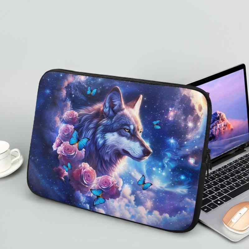 PCケース ユニセックス ノートパソコン用 16インチ対応 クラッチバッグ ネオプレン素材 防塵 軽量 プリ..