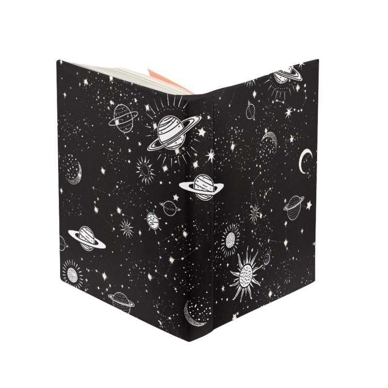 ブックカバー 学生用 学習用 宇宙柄 星柄 月柄 天体 プラネット ウォッシャブル 洗える ポリエステル スパンデックス 軽量 耐久性 教科書 保護カバー
