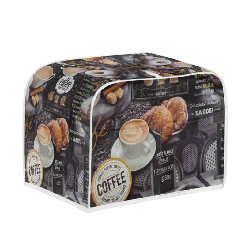 トースターカバー ブレッドメーカーカバー コーヒーテーマ カジュアル オリジナルデザイン 粗編みニッ..