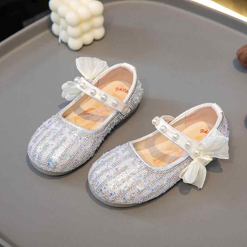 子供靴 女の子 キッズ プリンセス フォーマルシューズ 発表会 結婚式 リボン マジックテープ ソフトソ..
