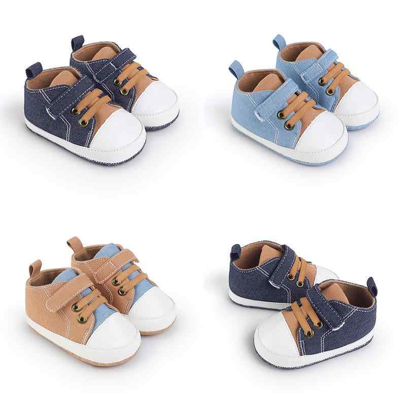 ベビー靴 男女兼用 ファーストシューズ 春秋 0-1歳 幼児 マジックテープ ローカット ソフトソール キャ..