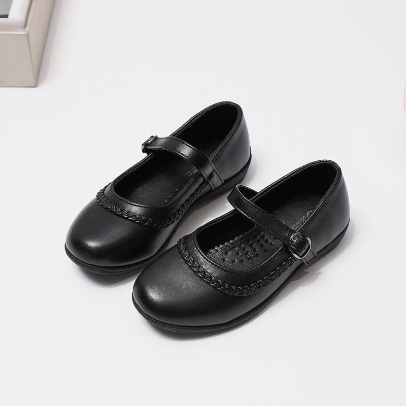 シューズ キッズ 女の子 春秋 ブラック PUレザー 革靴 フォーマルシューズ 学生 スクール 発表会 結婚式 モカシン 韓国風 親子コーデ リンクコーデ マジックテープ ベルクロ ステッチ