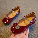 パンプス 女の子 子供用 革靴 春秋 イギリス風 おしゃれ フラットシューズ プリンセスシューズ 発表会 フォーマル ソフトソール PUレザー 防滑 マジックテ...