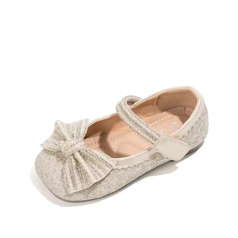 靴 シューズ 女の子 キッズ 子供 女児 プリンセス フォーマル パンプス フラットシューズ ラインストーン 合成皮革 マジックテープ 発表会 結婚式 パーティ...