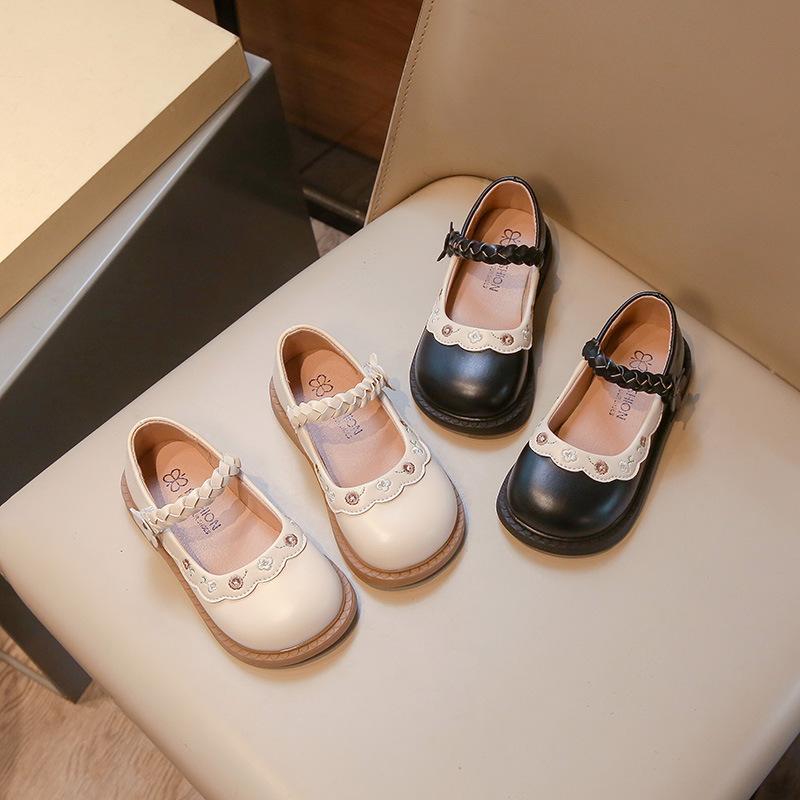 靴 シューズ 女の子 キッズ ベビー プリンセスシューズ パンプス フォーマル 発表会 結婚式 花刺繍 チャイナ風 フェイクレザー ソフトソール 滑り止め 通気...