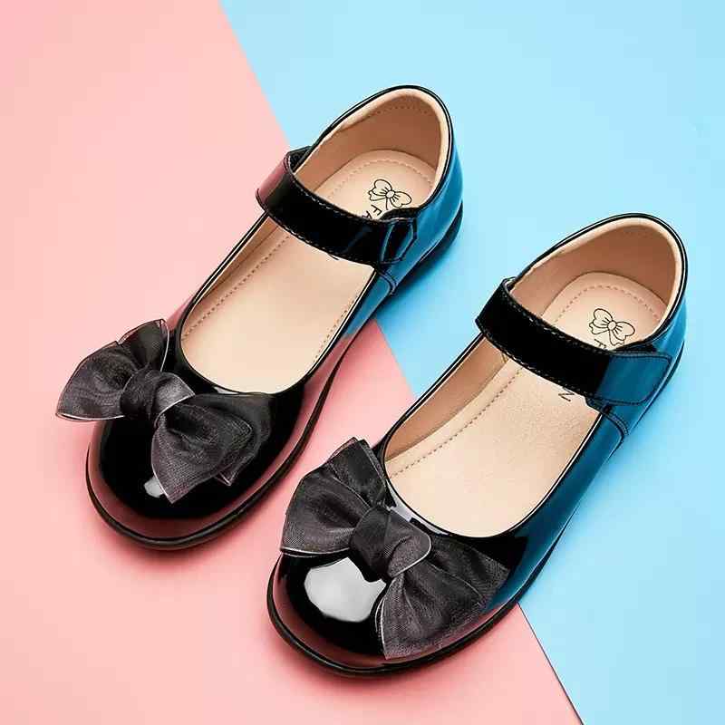 キッズ ガールズ エナメル 革靴 黒 ブラック ジュニア 小中学生 スクール 通学 発表会 結婚式 フォーマ..