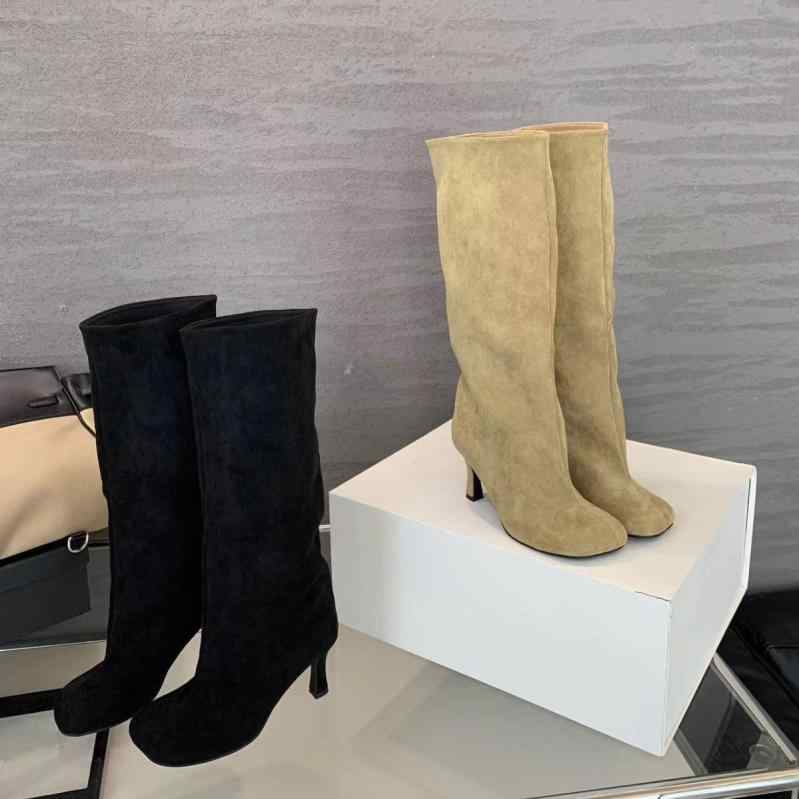 ブーツ レディース 女性用 秋冬 ショート丈 ウエスタンブーツ ルーズ 細ヒール ハイヒール ラウンドト..