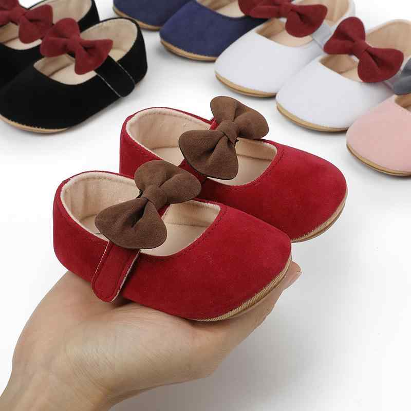 ベビーシューズ 女児用 1歳まで 新生児 幼児 リボン プリンセス あんよの練習靴 歩き始めの靴 ゴム底 滑り止め 耐久性 マジックテープ 春夏秋 白 赤 青 黒 ピンク