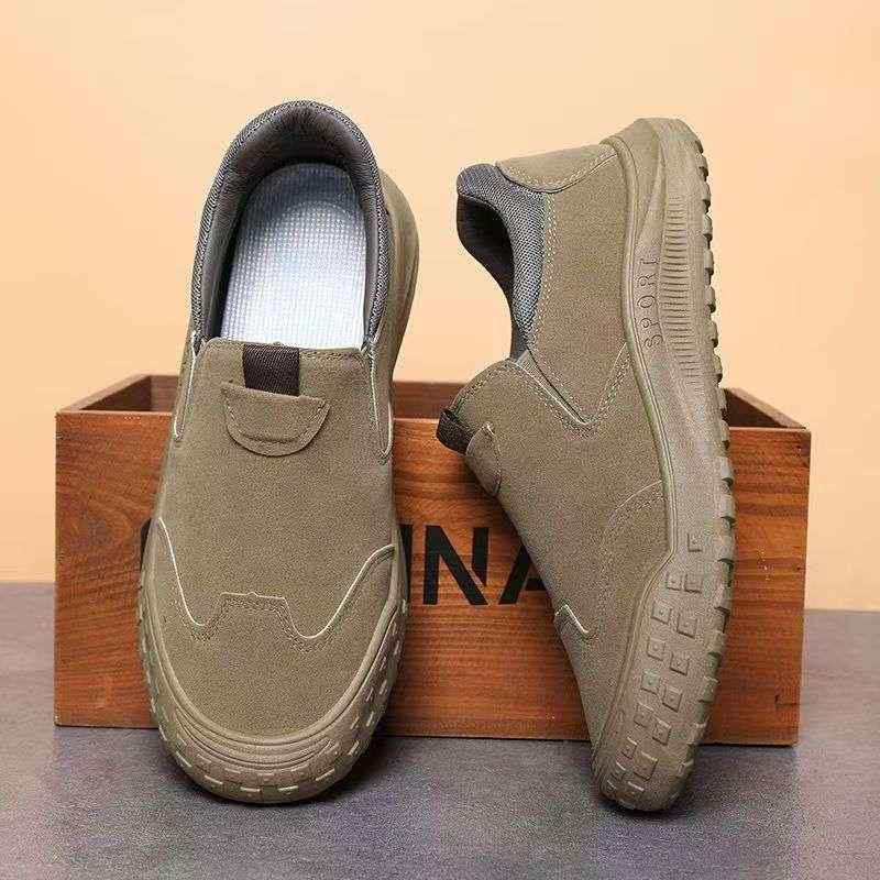 安全靴 メンズ ミッドカット 通気性 防臭 カジュアル マイクロファイバーレザー 滑り止め 耐摩耗性 ラウンドトゥ ブラック ブラウン グレー