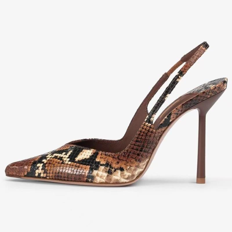 靴 パンプス レディース ヘビ柄 ポインテッドトゥ 8cm細ヒール スティレットタイプ PUレザー 合皮 春夏..