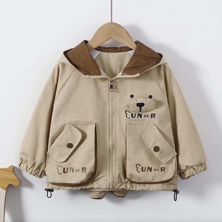 ジャケット マウンテンパーカー 男の子 ベビー キッズ 春秋 防風 フード付き 長袖 ジップアップ おしゃ..