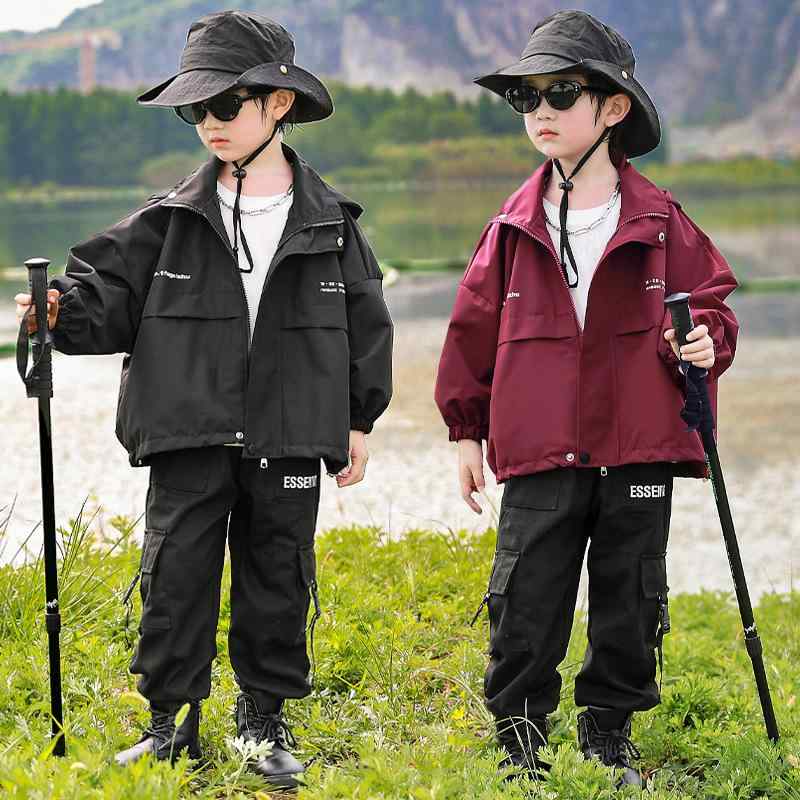 ウィンドブレーカー 男の子 キッズ 春物 フード付き カジュアル おしゃれ かっこいい アウター ジャケ..