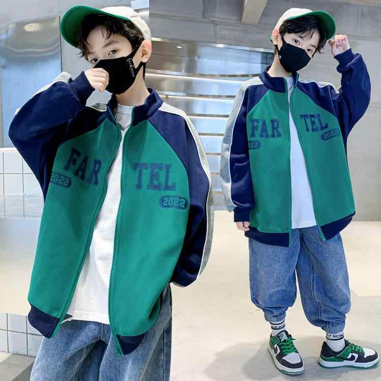 ジャケット キッズ ジュニア 男児 春秋 スポーツ アウター ジャンパー ブルゾン ジップアップ 襟付き ..