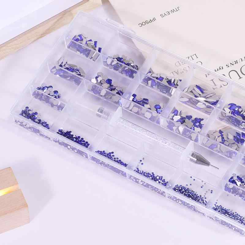 ネイルパーツ K9クリスタル ラインストーン 異形 フラットバック 2穴縫い付け ソーオンストーン ガラス..