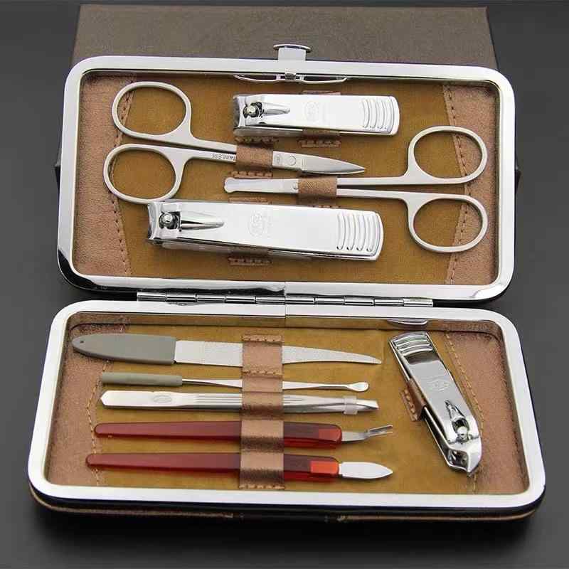 ネイルケア 大人用 爪切り 甘皮ニッパー 爪やすり 爪磨き 手足両用 10点セット 携帯用 旅行用 家庭用 セルフネイル ステンレス製 収納ケース付き 切れ味抜...