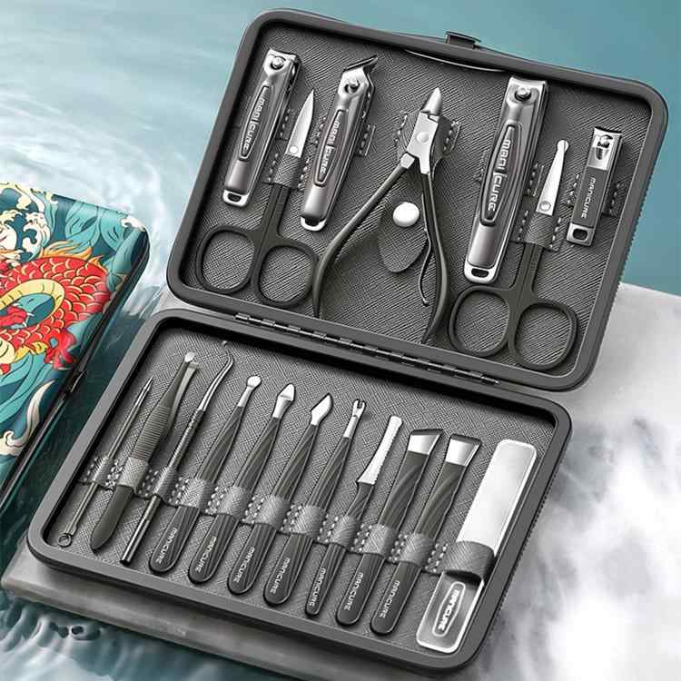 爪切りセット 家庭用 セルフケア ネイルクリッパー ニッパー フットケア 角質ケア 甘皮処理 ステンレス製 高品質 多機能 高級感 ネイルケアキット フルセット