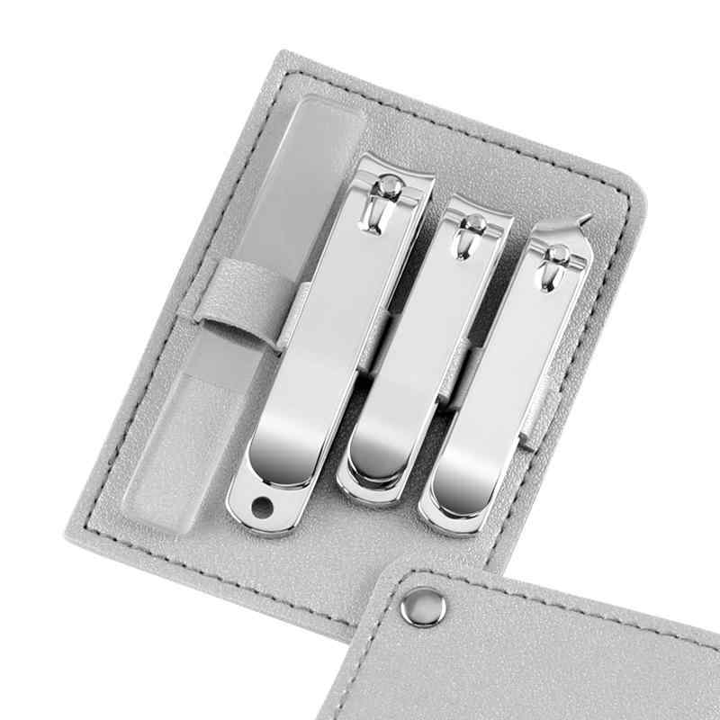 爪切り ネイルケアセット 4点セット 携帯用 家庭用 ステンレス製 高耐久 専門ツール フットケア 爪やすり 爪磨き 美容 ポータブル 持ち運び 旅行 出張 身...