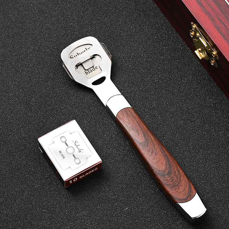 ネイルケア プロ用 ステンレス製 足用爪切り 角質リムーバー 甘皮カッター 巻き爪 陥入爪 爪白癬対策 10点セット 木製ケース入り 自宅セルフケア サロン業務...