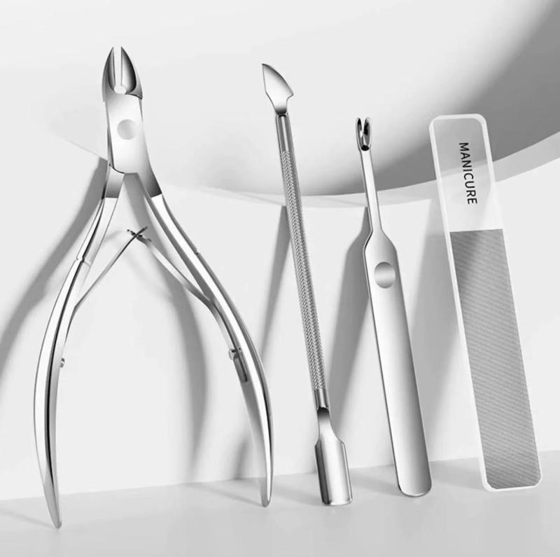 ネイルケア 男女兼用 甘皮処理セット キューティクルニッパー プッシャー 爪切り 巻き爪用爪切り ステンレス製 プロ仕様 家庭用 携帯用 セルフネイル ハンドケ...