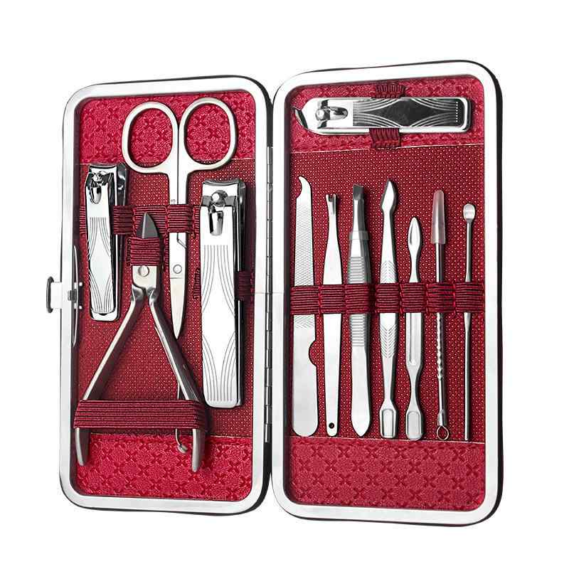 ネイルケアセット ステンレス製 12点セット 爪切り 高品質 プロ仕様 フットケア ペディキュア マニキュア 多機能美容ツール 足爪 手爪対応 専用収納ケース付...