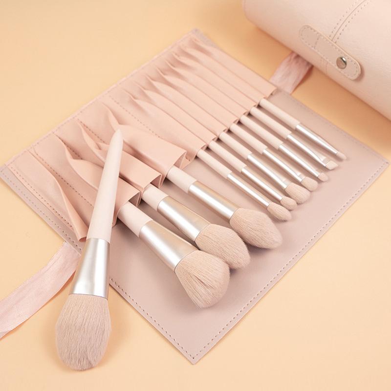 化粧ブラシセット 11本 やわらか人工毛 ピンク フルセット 化粧道具 パウダー アイシャドウ ファンデーション用 多機能 メイクアップツール 初心者 プロ用 携帯 収納ポーチ付き