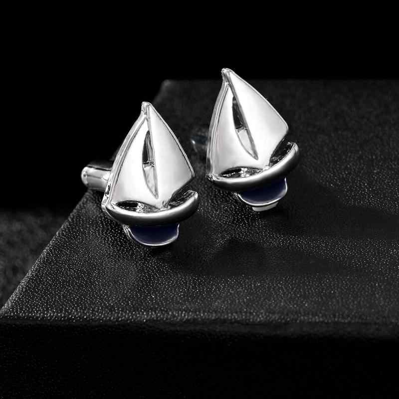 カフスボタン メンズ 男性用 帆船 ヨット マリンモチーフ 航海デザイン フレンチスタイル ユニーク 高..