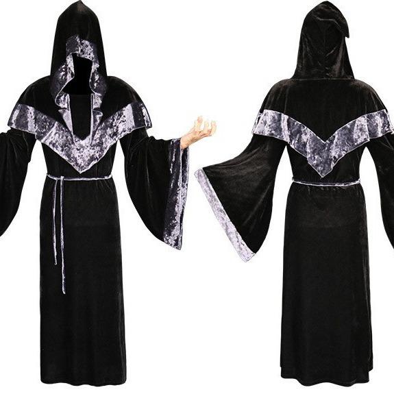 マント 男性用 中世風 ハロウィン コスプレ 舞台衣装 欧米ファンタジー ゴシック ローブ ケープ レトロ..