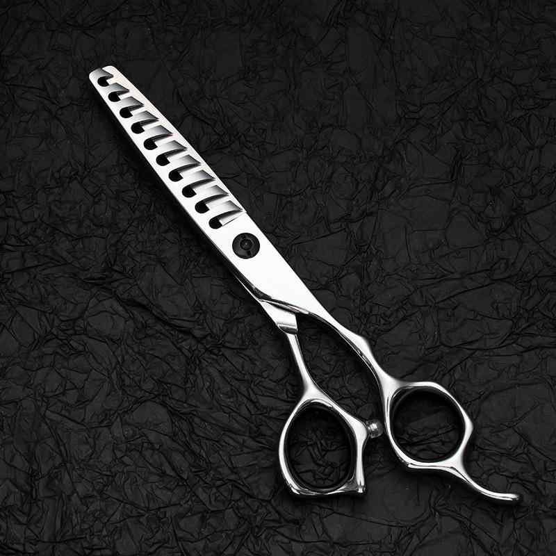 ヘアカットシザー メンズ 男性用 プロ仕様 理美容 セニング 魚骨型 スキばさみ 毛量調整用 ストレートカット 自己処理