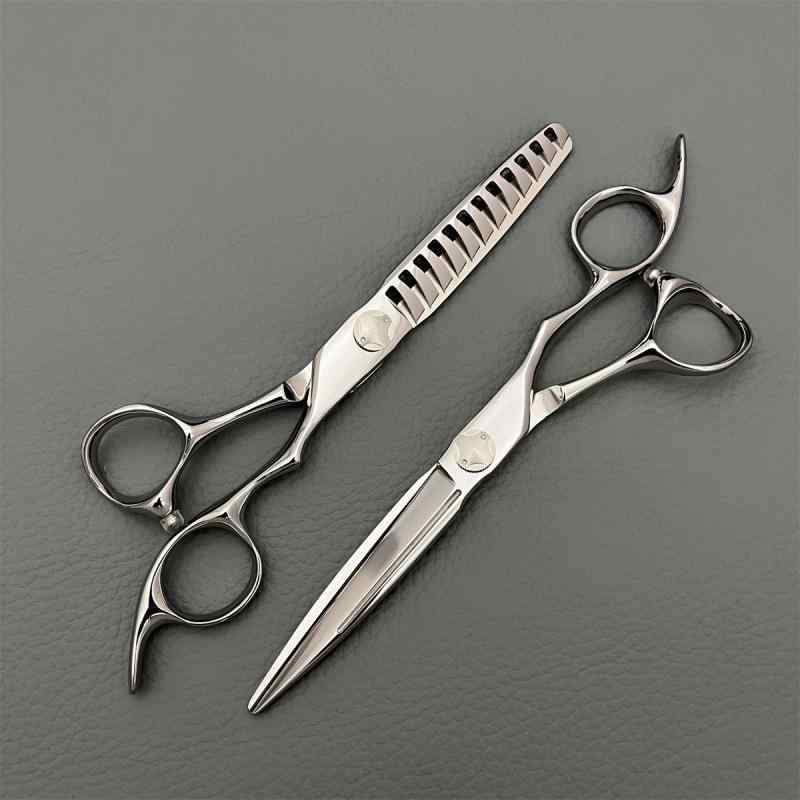 理髪ハサミ VG10 プロ仕様 高精度 軽量 ステンレス製 鏡面仕上げ カット セニング 切れ味抜群 高級感 ..