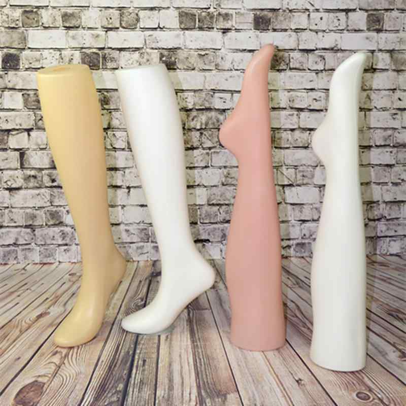 ソックス マネキン レディース レッグトルソー プラスチック製 PE製 マグネット付き ひざ丈 ミドル丈 ..
