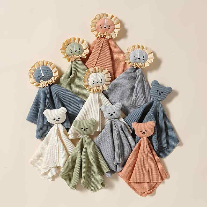 ベビーおもちゃ 赤ちゃん ぬいぐるみ 安眠ブランケット おくるみ 抱っこ人形 寝かしつけグッズ 口に入れても安心 歯固め ハンドパペット ソフトトイ 動物モチーフ やわらか